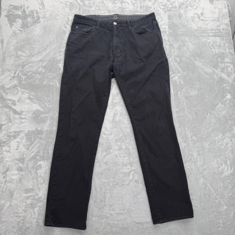 Linksoul Jeans Mens 34 Black Stretch Straight Leg Pants Golf Casual Chill - Picture 1 of 12